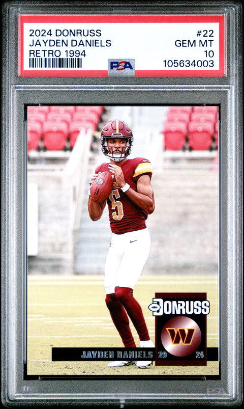 2024 Panini Donruss Retro 1994 #22 Jayden Daniels PSA 10 105634003