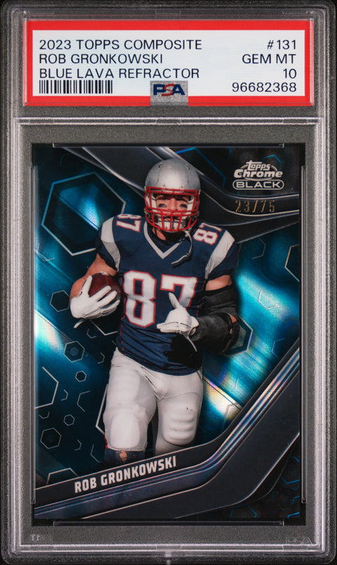 2023 Topps Composite #131 Rob Gronkowski Blue Lava Refractor PSA 10 96682368