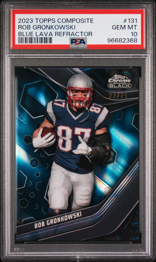 2023 Topps Composite #131 Rob Gronkowski Blue Lava Refractor PSA 10 96682368