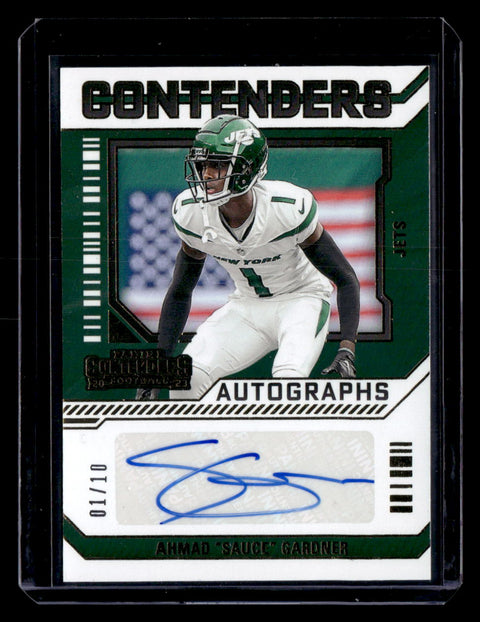 2023 Panini Contenders #CA-AGA Ahmad "Sauce" Gardner Contenders Autograph #/10