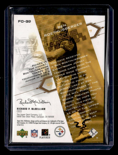 2004 Upper Deck Reflections #FD-BR Ben Roethlisberger Focus On The Future