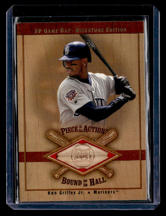 2001 SP Game Bat #B-KG(M) Ken Griffey Jr. Piece of Action Bound For The Hall