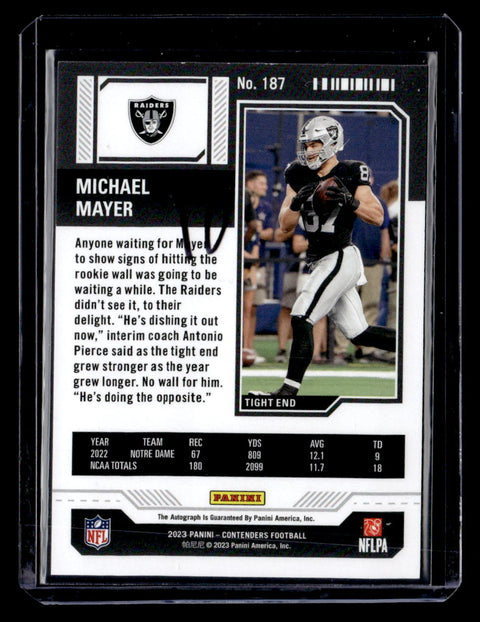 2023 Panini Contenders #187b Michael Mayer Rookie Ticket