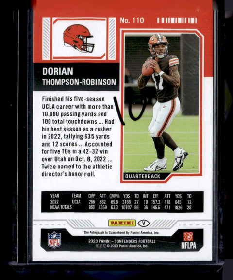 2023 Panini Contenders #110 Dorian Thompson-Robinson Rookie Ticket