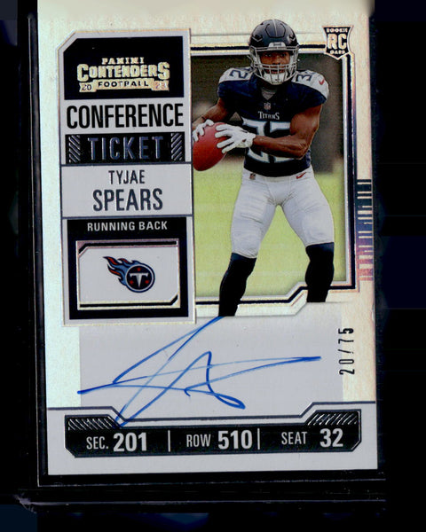 2023 Panini Contenders #137 Tyjae Spears Conference Ticket Auto #/75
