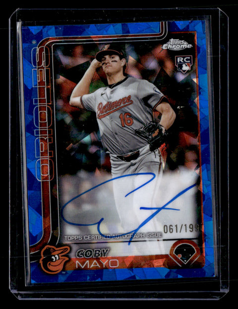2025 Topps Chrome Sapphire #RA-CMA Coby Mayo Blue Refractor Autograph #/199