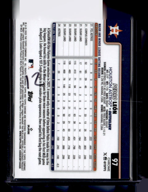 2025 Topps Sapphire #30 Pedro León Orange Holo Foil #/25