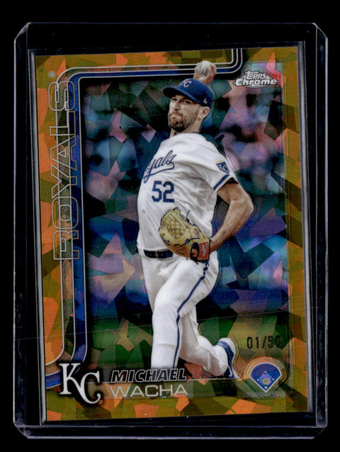 2025 Topps Chrome Sapphire #284 Michael Wacha Gold Refractors #/50