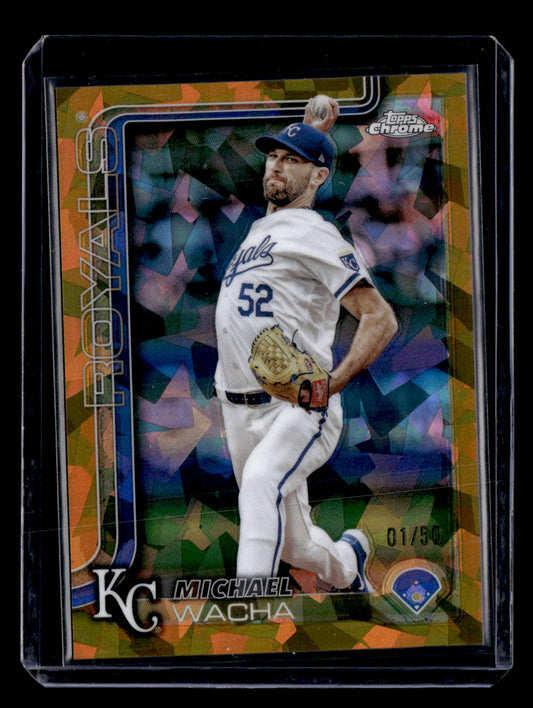 2025 Topps Chrome Sapphire #284 Michael Wacha Gold Refractors #/50