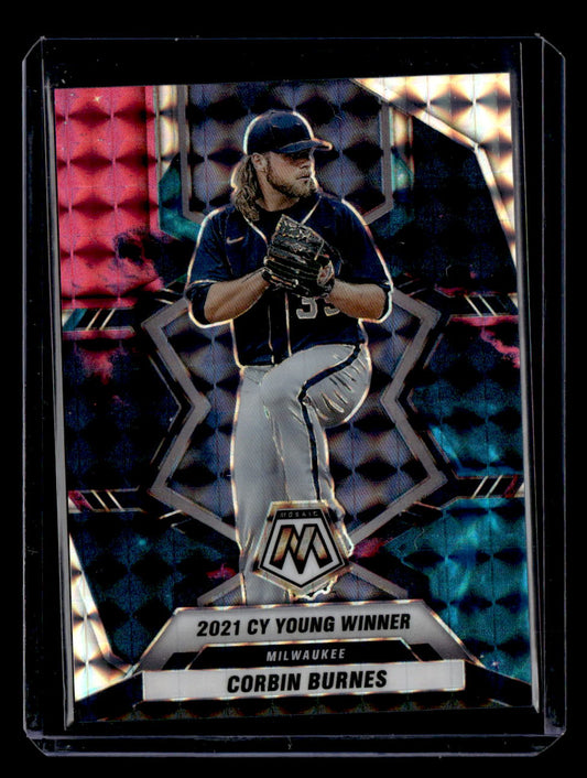 2022 Panini Mosaic #283 Corbin Burnes 2021 Cy Young Winner 1/1
