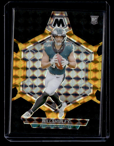 2024 Panini Mosaic #386 Will Shipley Gold / Black Mosaic /8