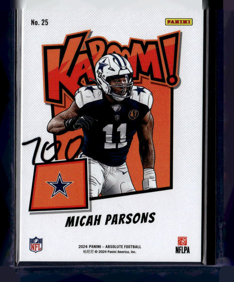 2024 Panini Absolute #25 Micah Parsons Kaboom!
