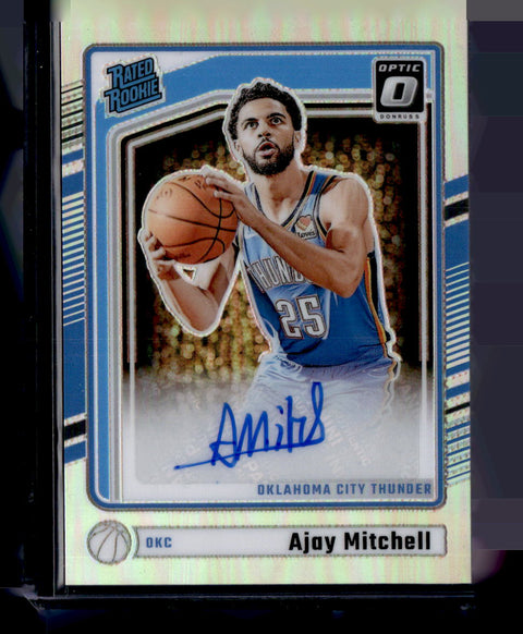 2024-25 Donruss Optic #322 Ajay Mitchell Silver Auto