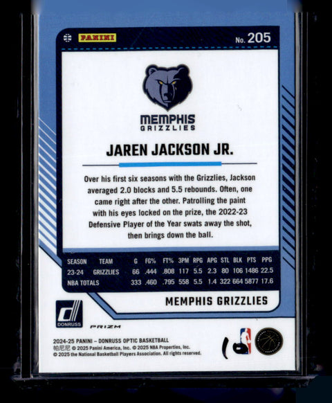 2024-25 Donruss Optic #205 Jaren Jackson Jr. Fan Variation