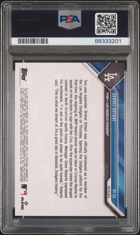 2023 Topps Now Offseason #OS23 Shohei Ohtani PSA 9 88333201