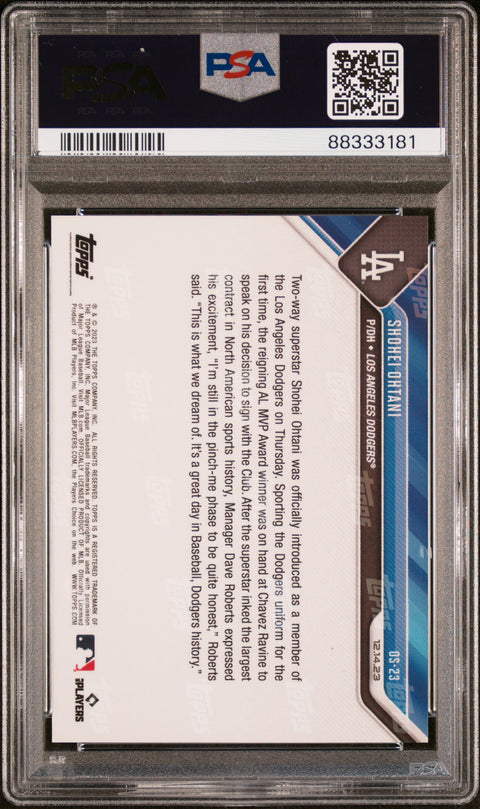 2023 Topps Now Offseason #OS23 Shohei Ohtani PSA 10 88333181