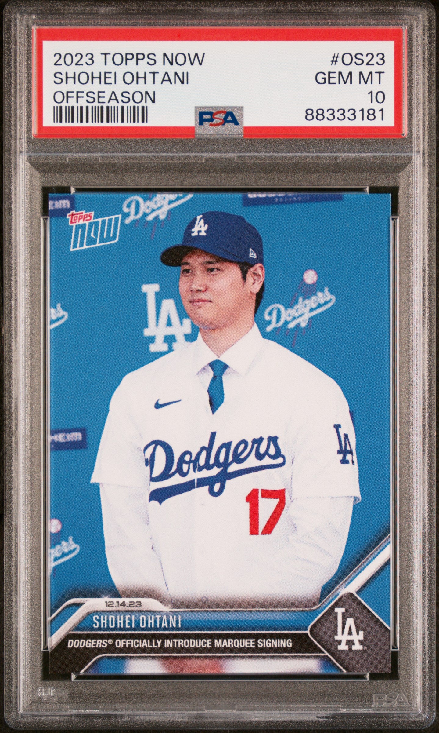 2023 Topps Now Offseason #OS23 Shohei Ohtani PSA 10 88333181
