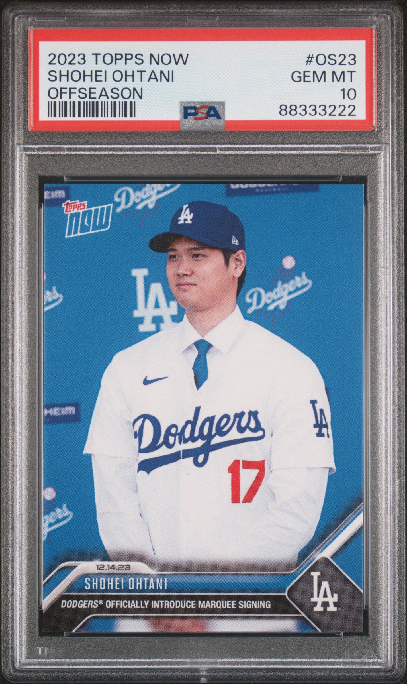 2023 Topps Now Offseason #OS23 Shohei Ohtani PSA 10 88333222