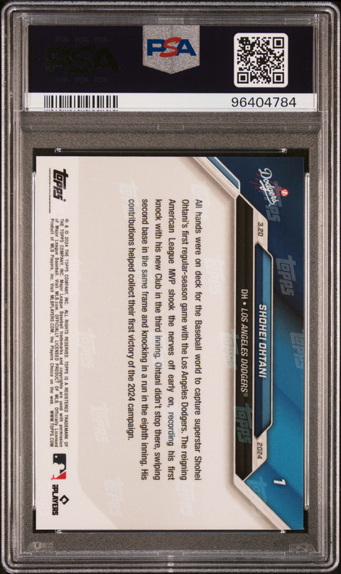 2024 Topps Now #1 Shohei Ohtani PSA 9 96404784