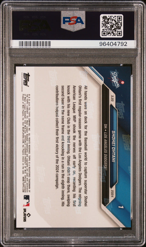2024 Topps Now #1 Shohei Ohtani PSA 9 96404792