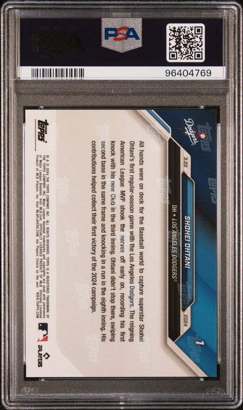 2024 Topps Now #1 Shohei Ohtani PSA 10 96404769