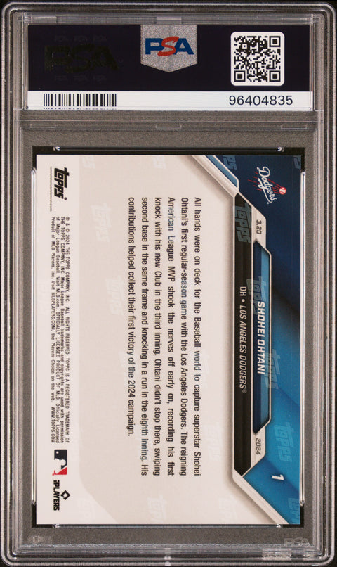 2024 Topps Now #1 Shohei Ohtani PSA 10 96404835