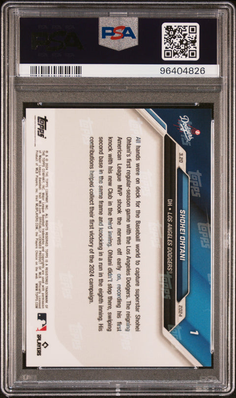 2024 Topps Now #1 Shohei Ohtani PSA 10 96404826