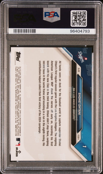 2024 Topps Now #1 Shohei Ohtani PSA 10 96404793