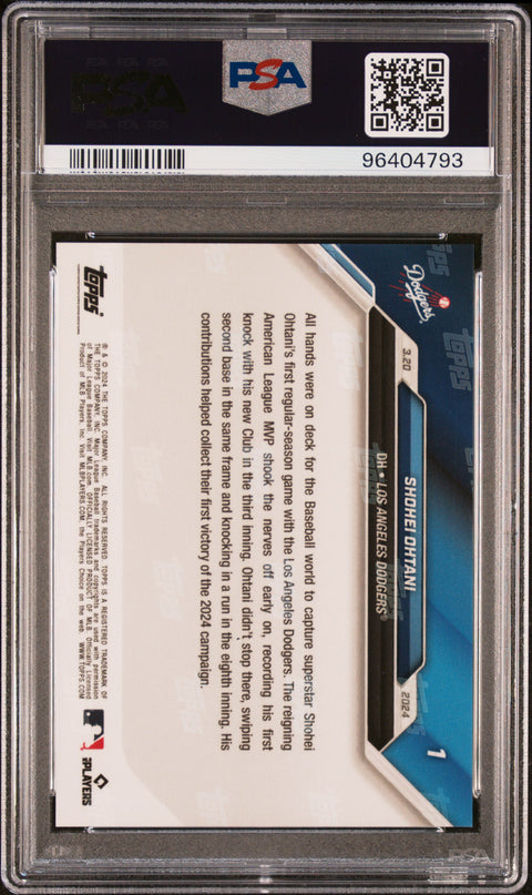 2024 Topps Now #1 Shohei Ohtani PSA 10 96404793