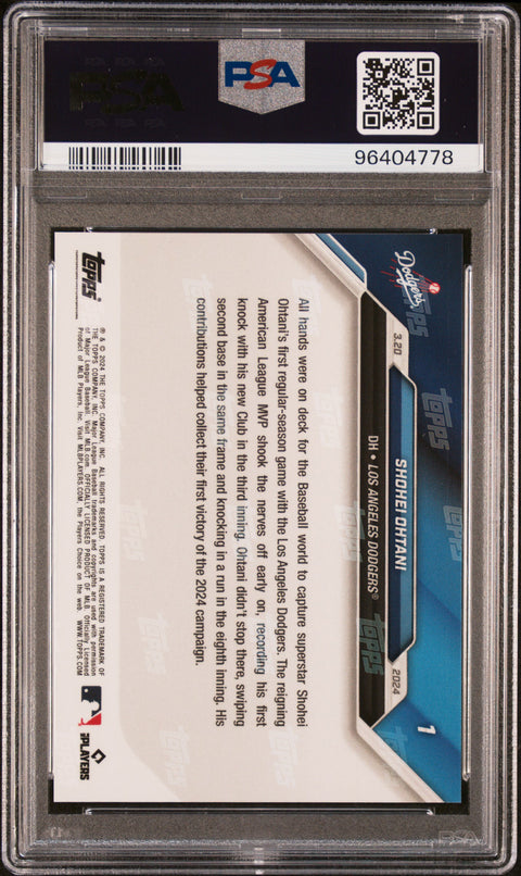 2024 Topps Now #1 Shohei Ohtani PSA 10 96404778