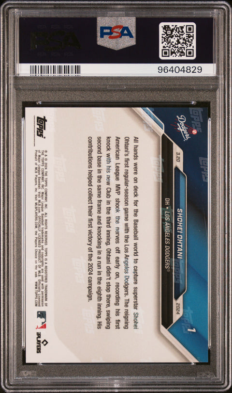 2024 Topps Now #1 Shohei Ohtani PSA 10 96404829
