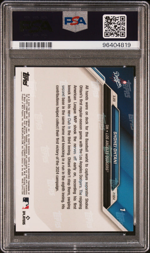 2024 Topps Now #1 Shohei Ohtani PSA 10 96404819