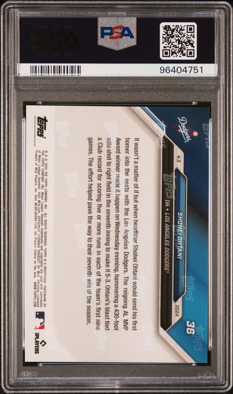 2024 Topps Now #36 Shohei Ohtani PSA 10 96404751