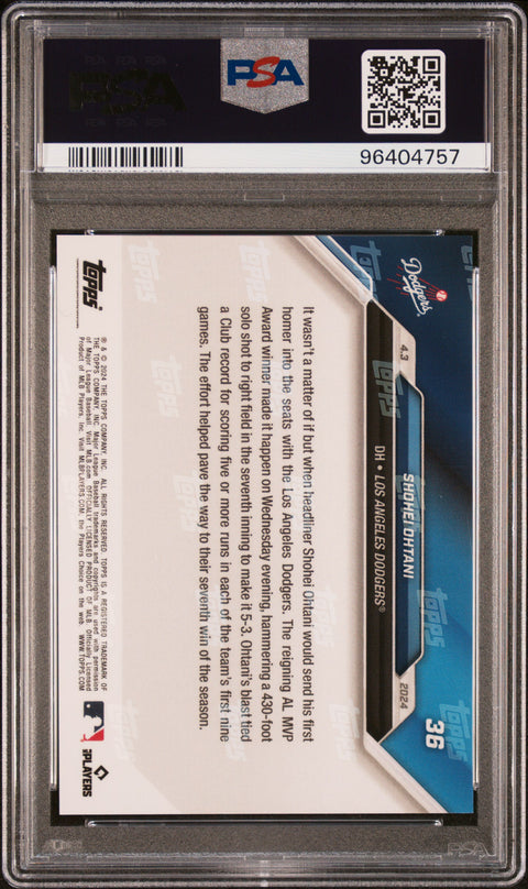 2024 Topps Now #36 Shohei Ohtani PSA 10 96404757