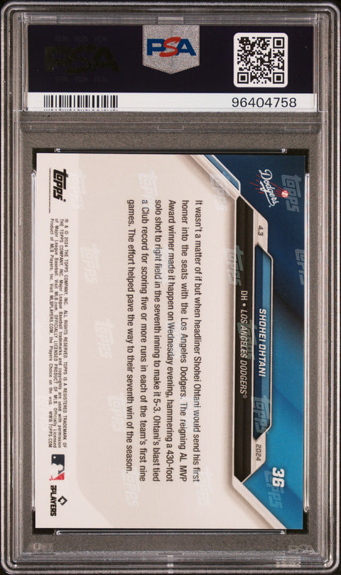 2024 Topps Now #36 Shohei Ohtani PSA 10 96404758