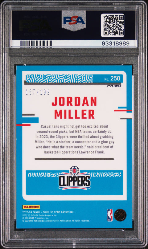 2023 Panini Donruss Optic Jordan Miller #250 PSA 10