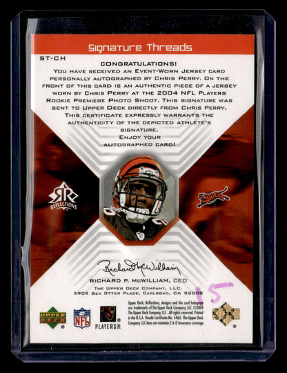 2004 Upper Deck #ST-CH Chris Perry Signature Threads #/99