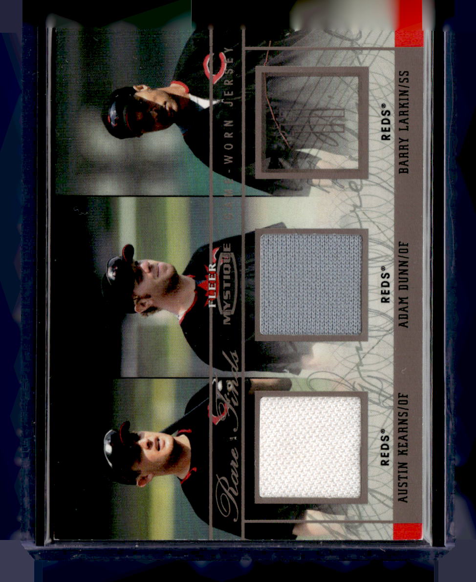 2003 Fleer Mystique #RFD-AK/AD Kearns / Dunn / Larkins Duel Swatch #/75