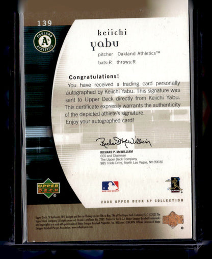 2005 SP Authentic #139 Keiichi Yabu Auto #/10