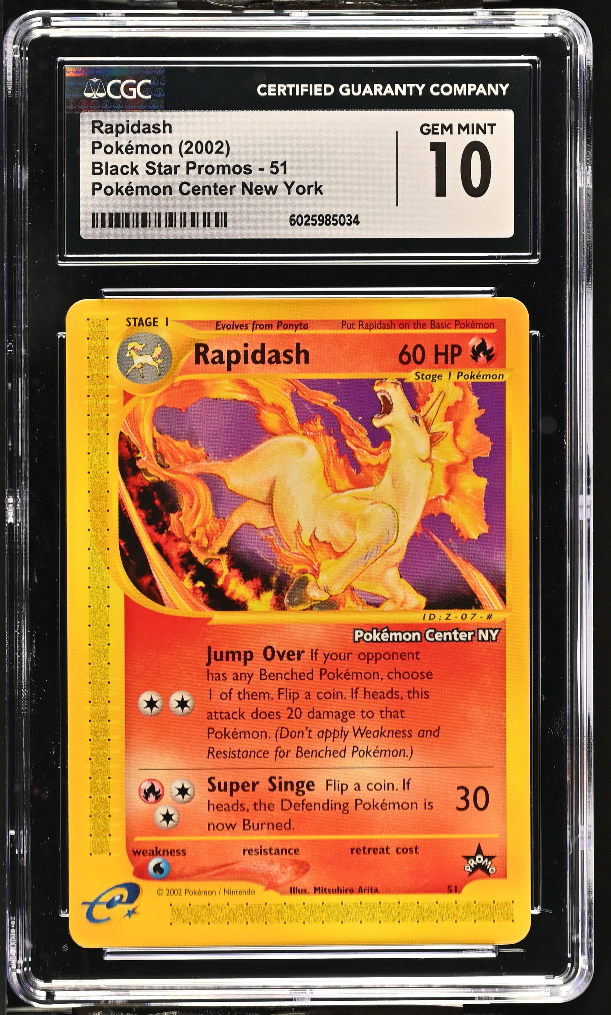 2002 Black Star Promos #51 Rapidash CGC 10