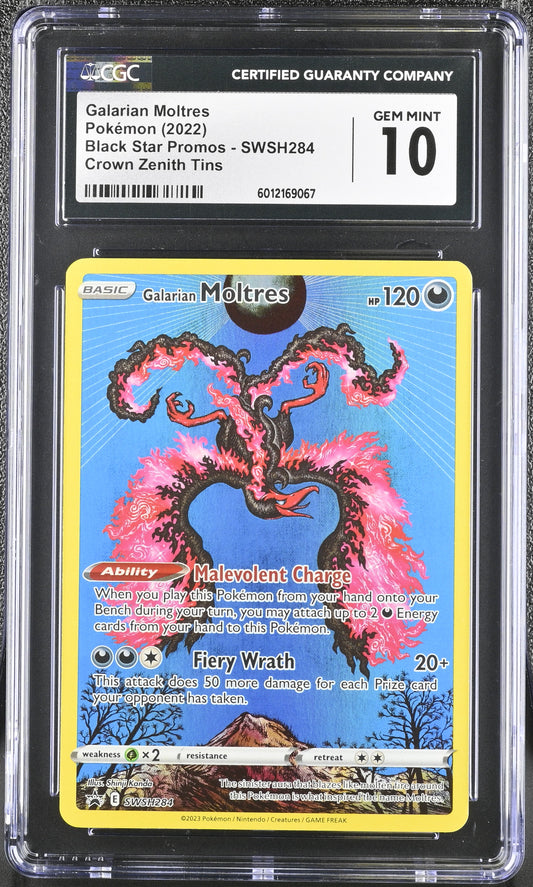 2023 Black Star Promos #SWSH284 Galarian Moltres CGC 10