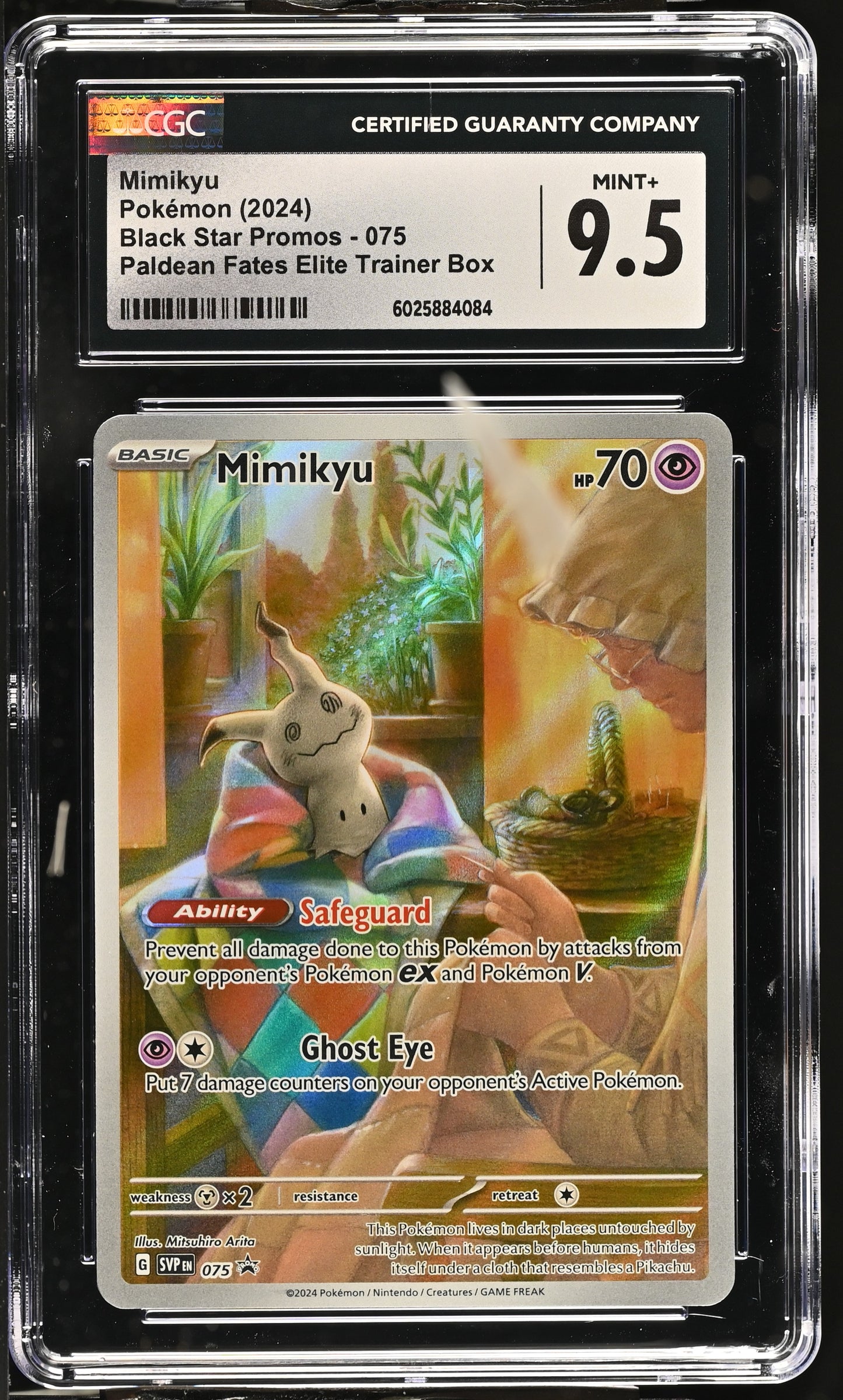 2024 Black Star Promos #075 Mimikyu CGC 9.5