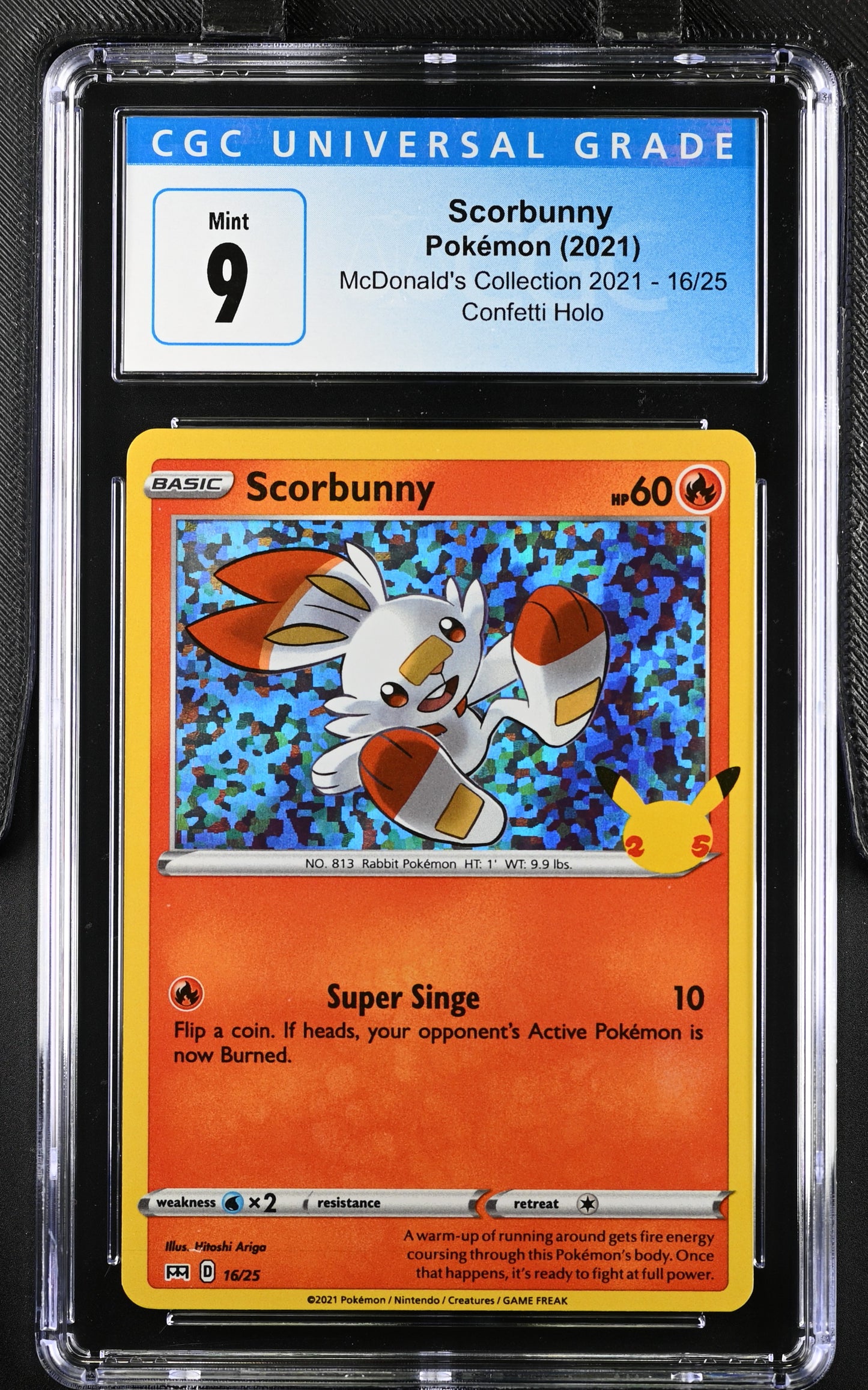 2021 McDonald's Collection #16/25 Scorbunny CGC 9
