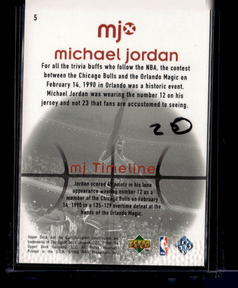 1998 Upper Deck MJx #5 Michael Jordan