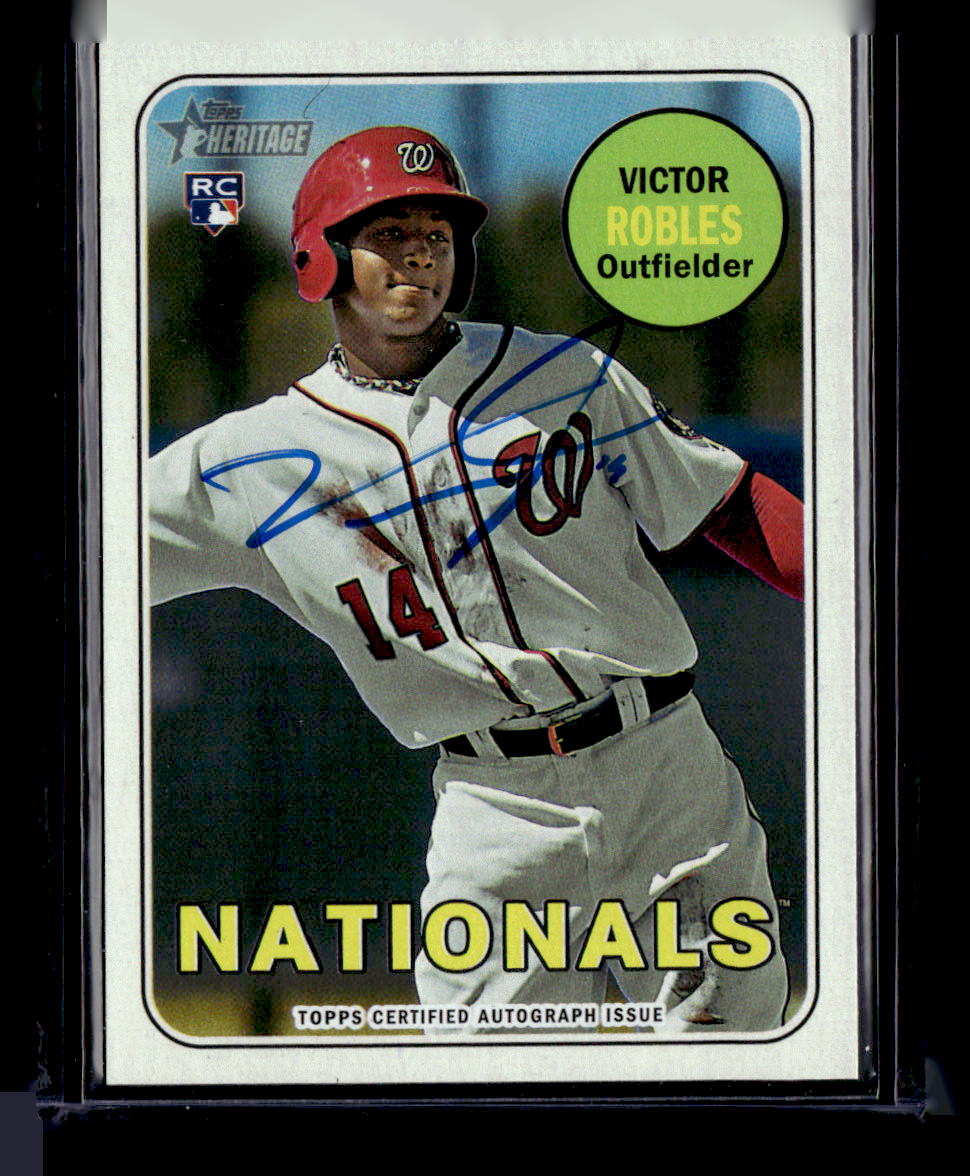 2018 Topps Heritage #ROA-VR Victor Robles Real One Autographs