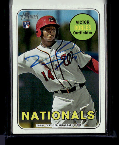 2018 Topps Heritage #ROA-VR Victor Robles Real One Autographs