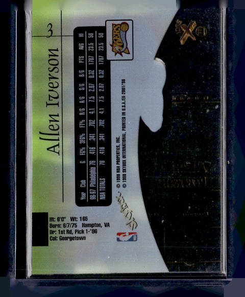 1998 Skybox E-X2001 #3 Allen Iverson
