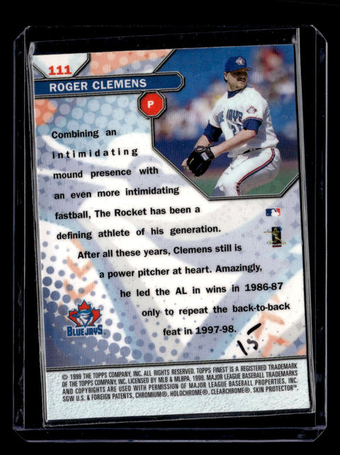 1999 Topps Finest #111 Roger Clemens Gems