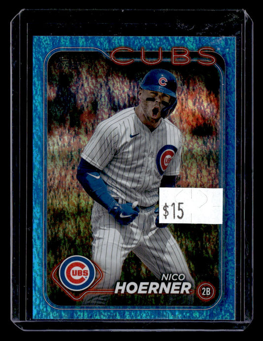 2024 Topps #204 Nico Hoerner Blue Holofoil #/999