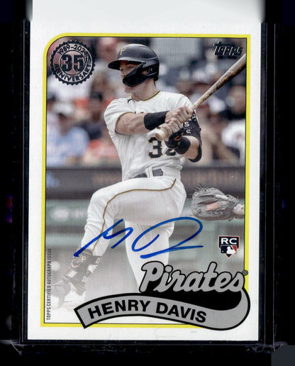 2024 Topps #89BA2-HD Henry Davis 1989 Topps Autograph
